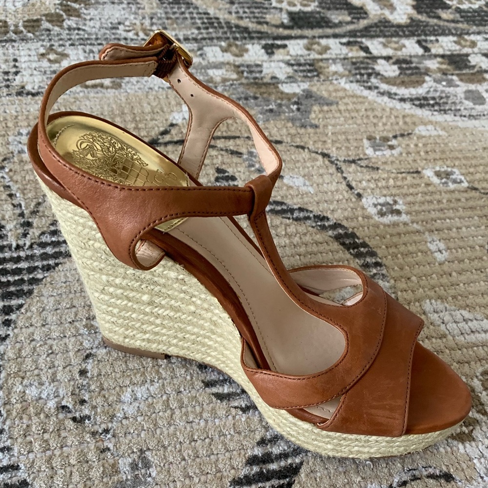 Vince Camuto Rope / Cork & Brown Wedges